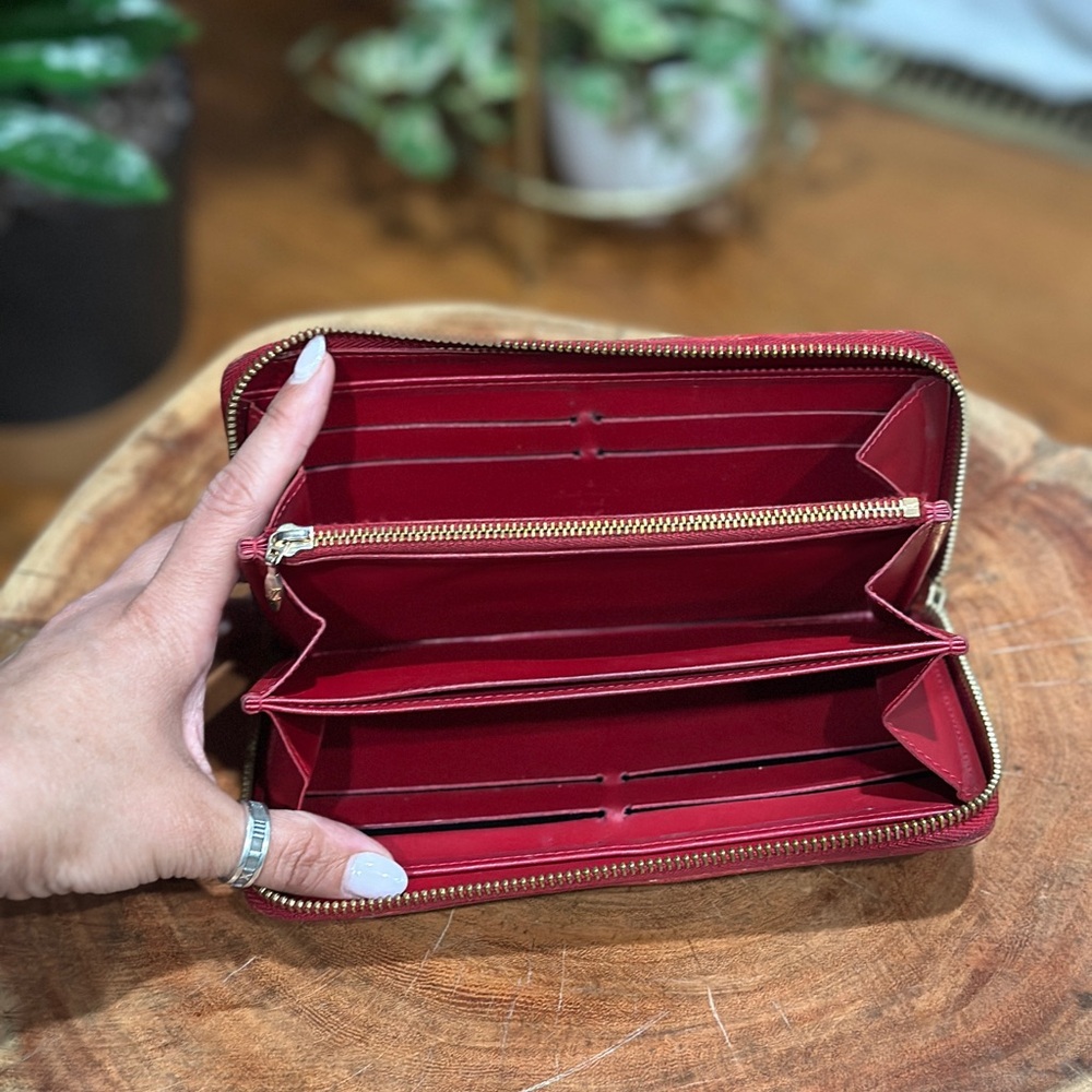 Louis Vuitton Vernis Zippy Wallet Red CA4010 Dust bag LV box - Picture 10 of 13